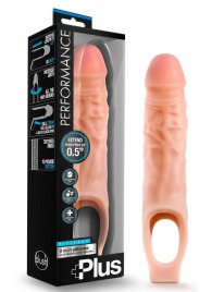 Телесный реалистичный фаллоудлинитель 9 Inch Silicone Cock Sheath Penis Extender - 22,86 см. - Blush Novelties - в Балаково купить с доставкой