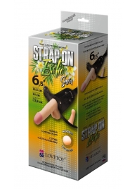 Пояс-трусики с 2 насадками Exotic-Sara - 16,5 см. - LOVETOY (А-Полимер) - купить с доставкой в Балаково