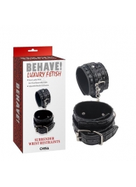 Черные наручники Surrender Wrist Restraints - Chisa - купить с доставкой в Балаково