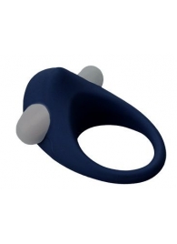 Гладкое синее эрекционное виброкольцо STIMU RING - Dream Toys - в Балаково купить с доставкой