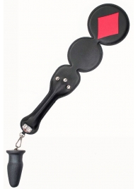 Шлёпалка  Бубны  с анальным плагом - LOVETOY (А-Полимер) - купить с доставкой в Балаково