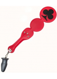 Шлёпалка  Трефы  с анальным плагом - LOVETOY (А-Полимер) - купить с доставкой в Балаково