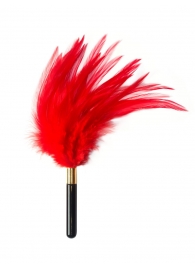 Красный перьевой тиклер Plume - 23 см. - Lola Lingerie - купить с доставкой в Балаково