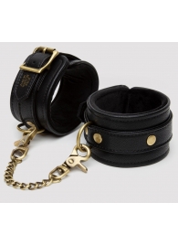Черные оковы на ноги Bound to You Faux Leather Ankle Cuffs - Fifty Shades of Grey - купить с доставкой в Балаково