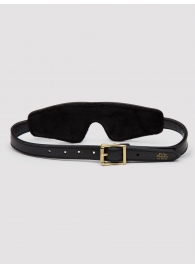 Черная плотная маска на глаза Bound to You Faux Leather Blindfold - Fifty Shades of Grey - купить с доставкой в Балаково