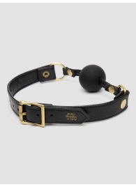 Черный кляп-шар Bound to You Faux Leather Ball Gag - Fifty Shades of Grey - купить с доставкой в Балаково