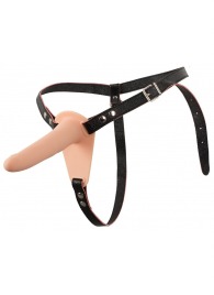 Телесный поясной страпон с вибрацией Vibrating Strap-On - 15,7 см. - Orion - купить с доставкой в Балаково