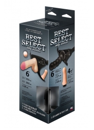 Черный пояс для женщин BEST SELECT с 3 насадками - LOVETOY (А-Полимер) - купить с доставкой в Балаково