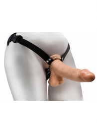 Реалистичный фаллос на регулируемых трусиках с кольцом - 17,5 см. - LOVETOY (А-Полимер) - купить с доставкой в Балаково