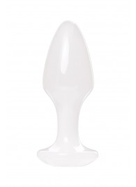 Белая акриловая анальная втулка - 8 см. - Toyfa Basic