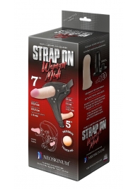 Реалистичный страпон Woman Midi с вагинальной пробкой - 19 см. - LOVETOY (А-Полимер) - купить с доставкой в Балаково