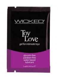 Лубрикант на водной основе для использования с игрушками WICKED Toy Love - 3 мл. - Wicked - купить с доставкой в Балаково
