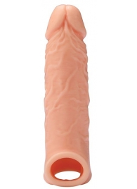 Телесная насадка EXTENDER WITH BALL STRAP 6.5 - 17 см. - Dream Toys - в Балаково купить с доставкой