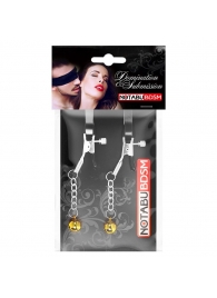 Оригинальные зажимы на соски с желтыми шариками - Notabu - купить с доставкой в Балаково