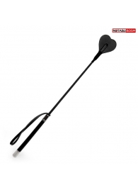 Черный стек с наконечником-сердечком - 54 см. - Notabu - купить с доставкой в Балаково