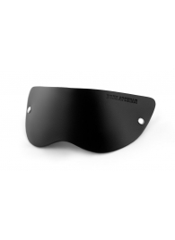 Черная плотная кожаная маска на глаза - БДСМ Арсенал - купить с доставкой в Балаково