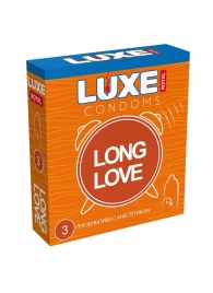 Презервативы с продлевающим эффектом LUXE Royal Long Love - 3 шт. - Luxe - купить с доставкой в Балаково