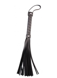 Черная многохвостая плеть Pleasure Whip - 46 см. - Chisa - купить с доставкой в Балаково