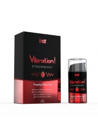 Жидкий интимный гель с эффектом вибрации Vibration! Strawberry - 15 мл. - INTT - купить с доставкой в Балаково