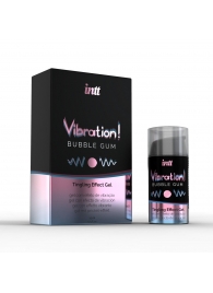 Жидкий интимный гель с эффектом вибрации Vibration! Bubble Gum - 15 мл. - INTT - купить с доставкой в Балаково