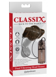 Дымчатый вибростимулятор головки пениса Dual Vibrating Head Teaser - Pipedream - в Балаково купить с доставкой