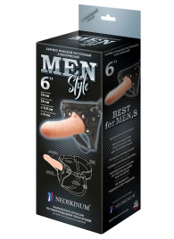 Телесный пустотелый харнесс MEN Style - 17,5 см. - LOVETOY (А-Полимер) - купить с доставкой в Балаково