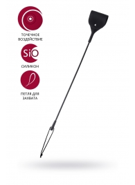 Черный гладкий стек с тонкой ручкой - 48 см. - ToyFa - купить с доставкой в Балаково