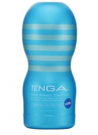 Мастурбатор с охлаждающей смазкой TENGA Original Vacuum Cup Cool - Tenga - в Балаково купить с доставкой
