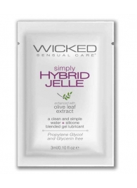 Гель-лубрикант на водно-силиконовой основе Simply Hybrid Jelle - 3 мл. - Wicked - купить с доставкой в Балаково