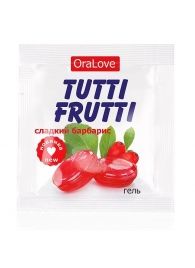Гель-смазка Tutti-frutti со вкусом барбариса - 4 гр. - Биоритм - купить с доставкой в Балаково