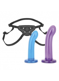 Страпон унисекс Beginners Strap-On с 2 насадками - 15 и 13 см. - Lux Fetish - купить с доставкой в Балаково