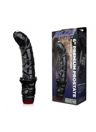 Черный вибромассажер простаты 6  Premium Prostate Massager - BlueLine - в Балаково купить с доставкой