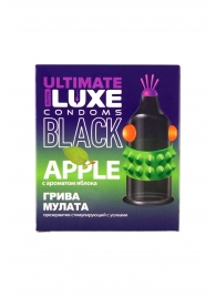 Черный стимулирующий презерватив  Грива мулата  с ароматом яблока - 1 шт. - Luxe - купить с доставкой в Балаково