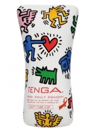 Мастурбатор-туба Keith Haring Soft Tube CUP - Tenga - в Балаково купить с доставкой