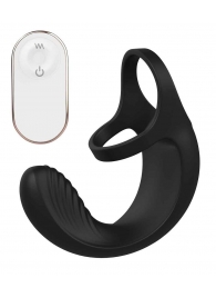 Черный анальный стимулятор с эрекционными кольцами Remote Couple Teaser - Dream Toys - в Балаково купить с доставкой