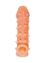 Телесная закрытая насадка с пупырышками Cock Sleeve Size L - 17,6 см. - KOKOS - в Балаково купить с доставкой