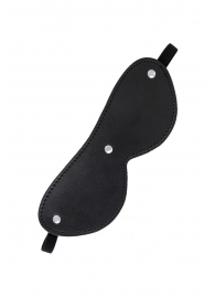 Черная кожаная маска Anonymo с мягким подкладом - ToyFa - купить с доставкой в Балаково