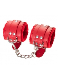 Красные наручники Anonymo из искусственной кожи - ToyFa - купить с доставкой в Балаково