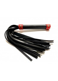 Черно-красная плеть из эко-кожи - 42 см. - БДСМ Арсенал - купить с доставкой в Балаково