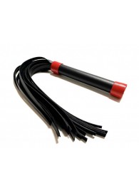 Черно-красная плеть из эко-кожи - 42 см. - БДСМ Арсенал - купить с доставкой в Балаково