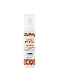 Разогревающее массажное масло Gourmet White Peach Organic с органическими ингредиентами - 50 мл. - Exsens - купить с доставкой в Балаково