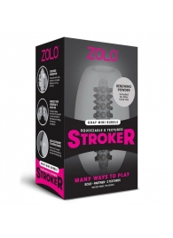 Серый двусторонний мастурбатор MINI BUBBLE - Zolo - в Балаково купить с доставкой