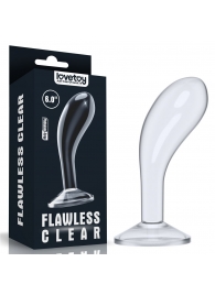 Прозрачный стимулятор простаты Flawless Clear Prostate Plug - 15 см. - Lovetoy - в Балаково купить с доставкой