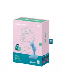 Голубой анальный вибростимулятор Deep Driver - 11,2 см. - Satisfyer - в Балаково купить с доставкой