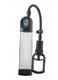 Прозрачная вакуумная помпа с манометром Deluxe Penis Pump - Dream Toys - в Балаково купить с доставкой