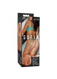 Мастурбатор-вагина цвета карамели Sofia с вибрацией - Blush Novelties - в Балаково купить с доставкой