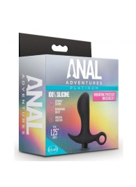 Черный анальный вибратор Silicone Vibrating Prostate Massager 01 - 10,8 см. - Blush Novelties - в Балаково купить с доставкой