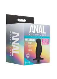 Черный анальный вибромассажёр Silicone Vibrating Prostate Massager 02 - 10,8 см. - Blush Novelties - в Балаково купить с доставкой