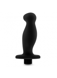 Черный анальный вибромассажёр Silicone Vibrating Prostate Massager 02 - 10,8 см. - Blush Novelties - в Балаково купить с доставкой