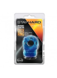 Голубое эрекционное виброкольцо Reusable 5 Function Cock Ring - Blush Novelties - в Балаково купить с доставкой